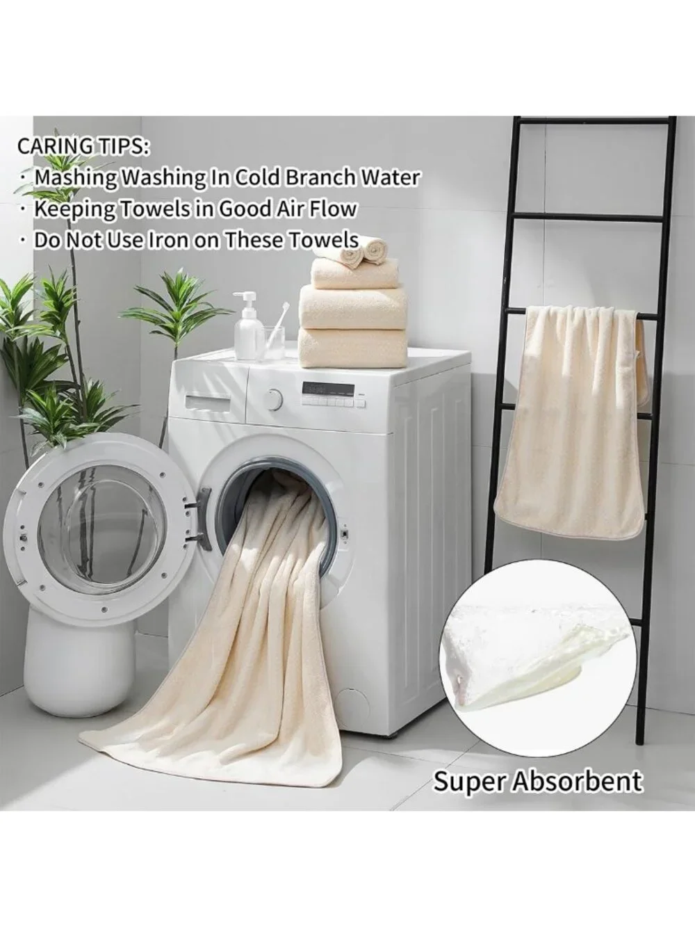 12-Piece Ultra Soft Bath Towel Set - Quick Dry, Extra Absorbent, Fluffy Towels